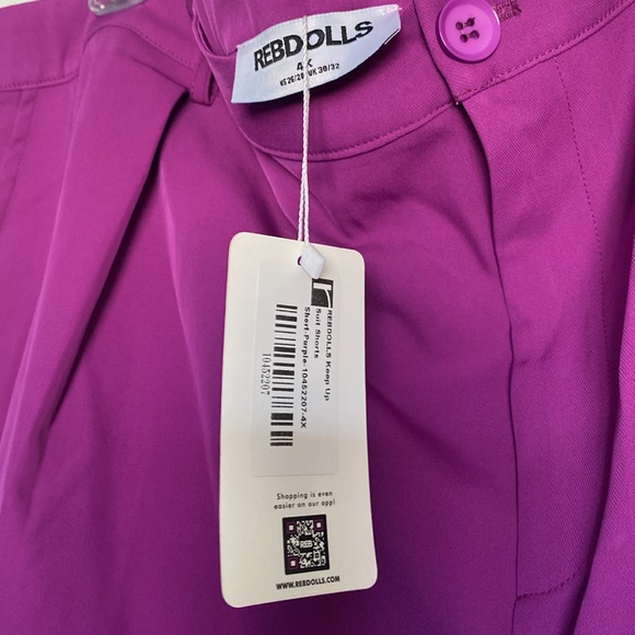 Rebdolls purple suit shorts - Picture 3 of 7